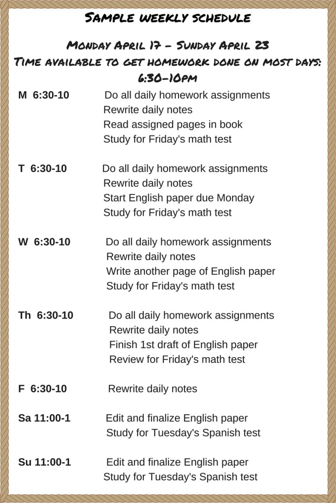 How are math homework assignments presented?