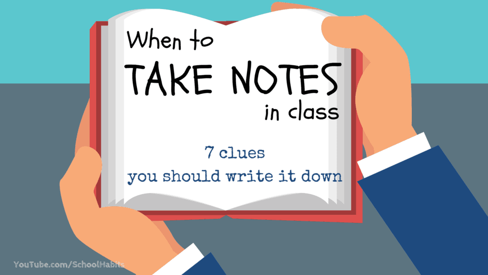 when to take notes in class