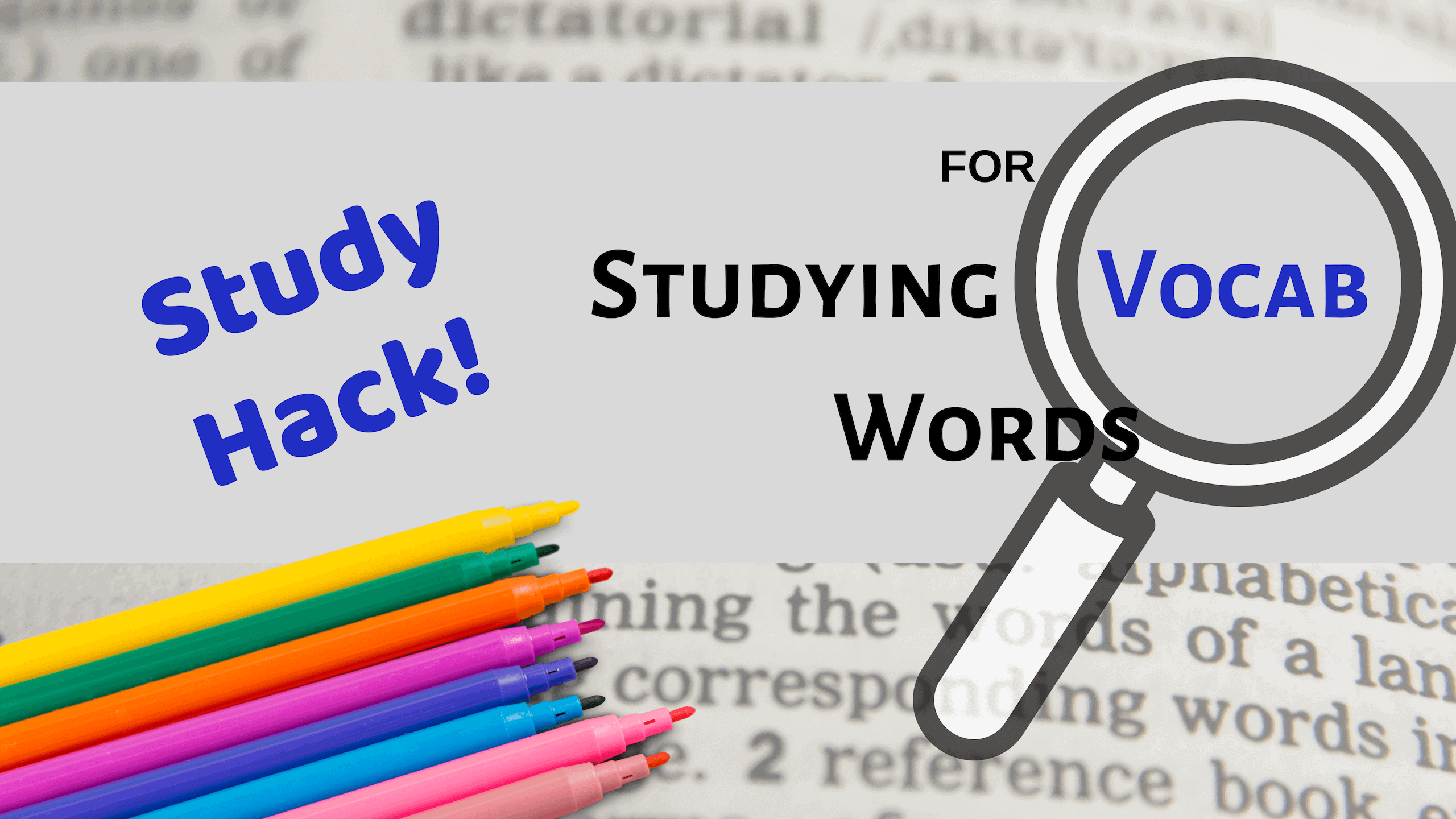 Study hack: A fun way to study vocabulary words for visual learners ...