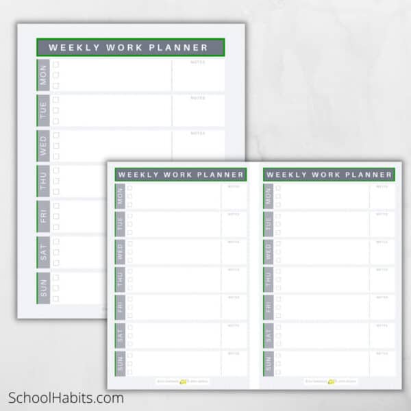 weekly work planner printable 2