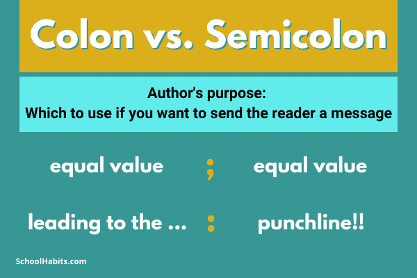 difference between colon and semicolon