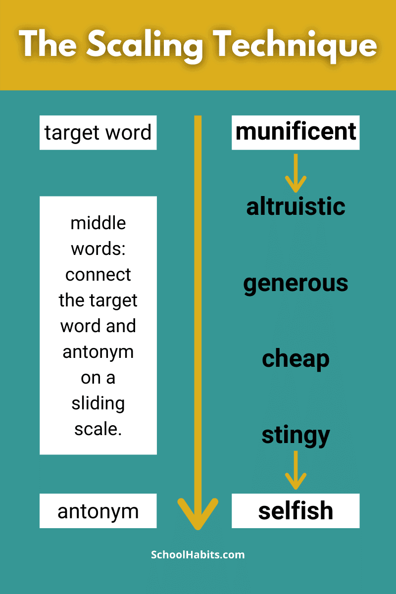 How To Study Vocabulary Words Using The Scaling Technique Schoolhabits