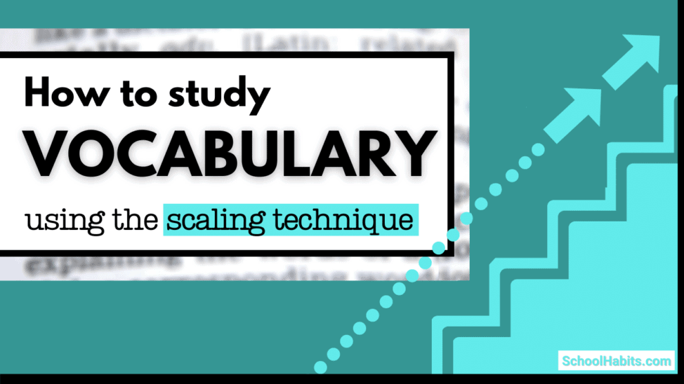 how to study vocabulary words scaling technique