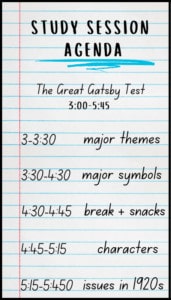 study session agenda example