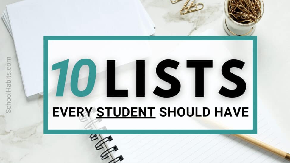 10 lists every student should have