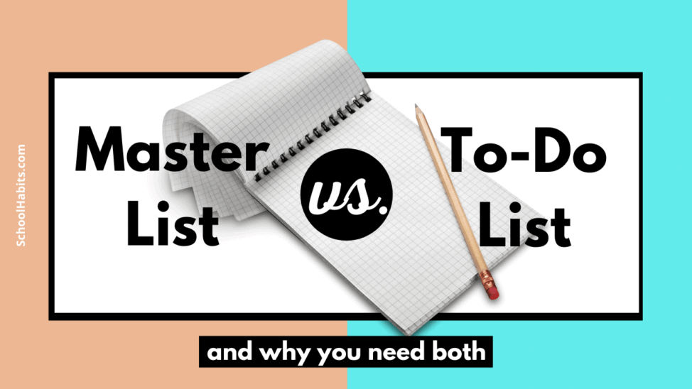 Master List vs. To-do List
