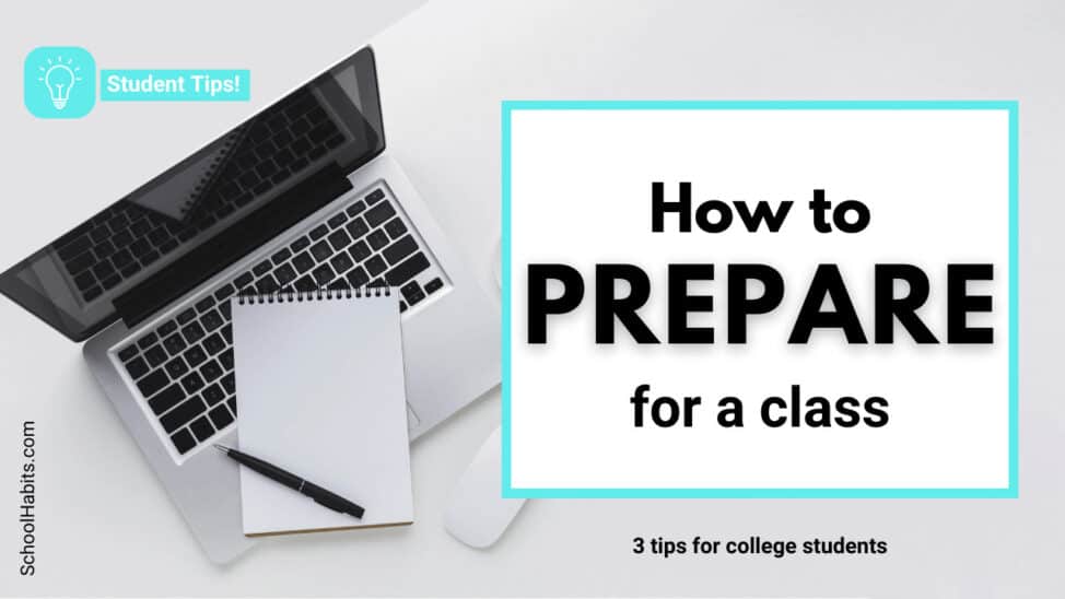 how to prepare for a class