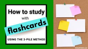 how to study with flashcards using the 3-pile method