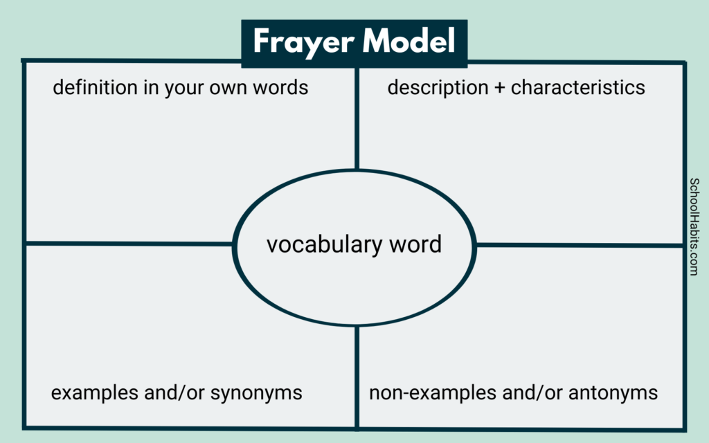 Frayer Model Template 1st Grade Frew Printable