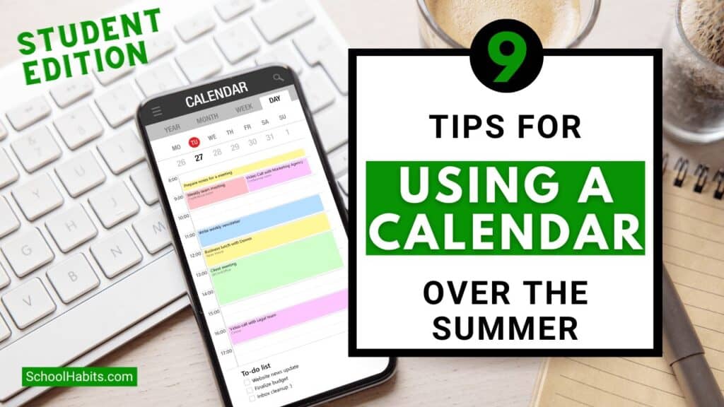 tips for using a calendar over the smummer