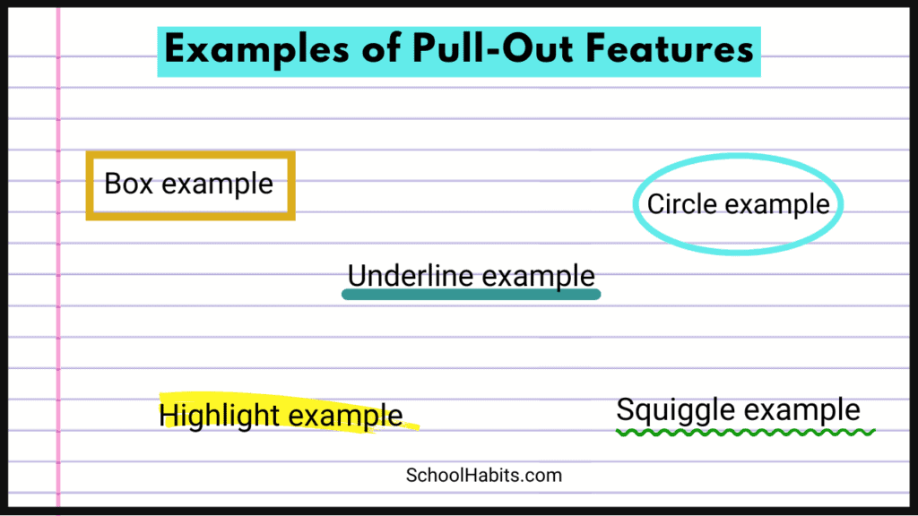 how to take notes from a textbook use pull out features
