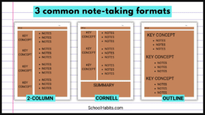 3 common note-taking formats examples