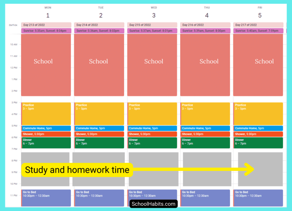 time management mistakes students make calendar