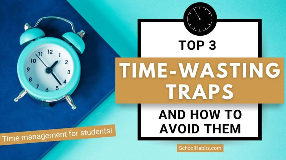 time management for students common traps blue clock