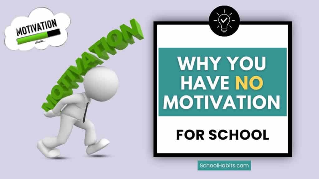 why you have no motivation for school blog cover with stick figure and the word motivation