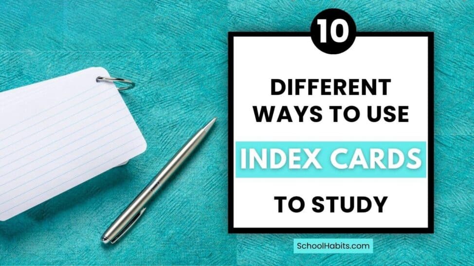 ways to use index cards to study